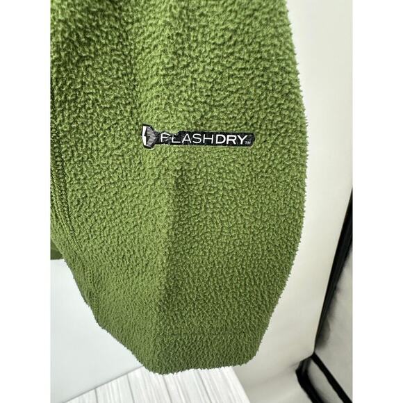 The North Face Men's Fleece Pullover FlashDry Olive Green Sweater Gray Pocket XL - Picture 10 of 10